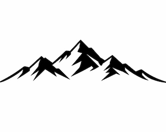 Mountain Peak Silhouette - DXF SVG PNG dwg