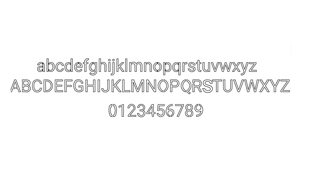 Roboto Stencil Font DXF: Laser & Plasma Cutting Files - Etsy