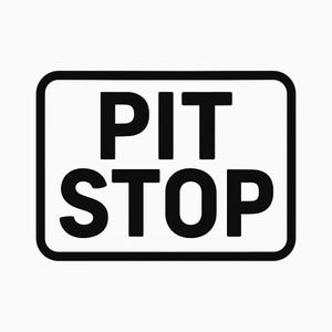 Pit Stop Sign DXF dwg SVG png  -  Motorsport Racing Silhouette