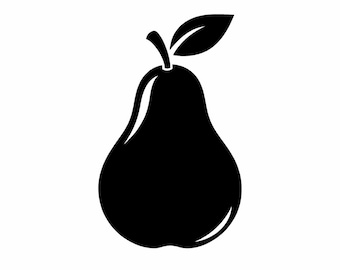 Pear Silhouette - DXF SVG PNG dwg