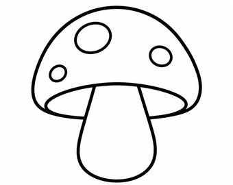 Mushroom Outline - DXF SVG PNG dwg