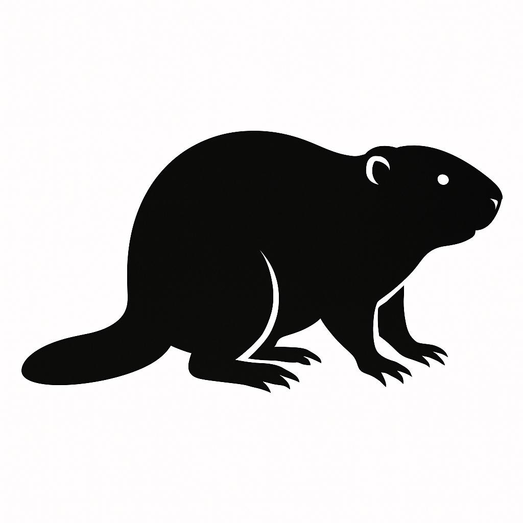 Beaver Silhouette - DXF SVG PNG Dwg - Etsy UK