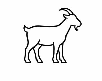 Goat Outline - DXF SVG PNG dwg