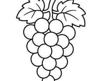 Grapes Outline - DXF SVG PNG dwg