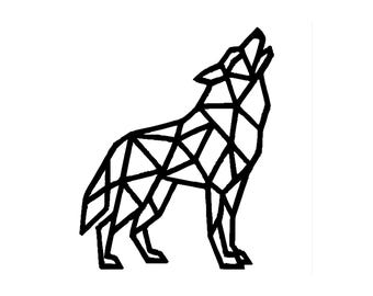 Geometric Wolf - DXF/DWG/SVG