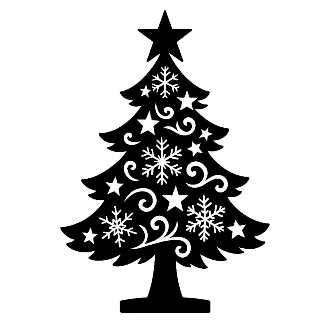 Decorative Christmas Tree - DXF Dwg SVG Png - Etsy