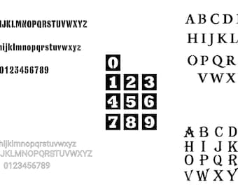 Stencil Font Pack: Laser & Plasma Cutting (DXF/DWG)