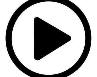 Play Button Silhouette - DXF SVG PNG dwg