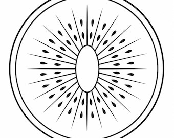 Kiwi Outline - DXF SVG PNG dwg