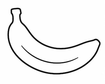 Banana Outline - DXF SVG PNG dwg