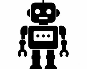 Robot Silhouette - DXF SVG PNG dwg