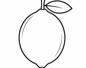 Lemon Outline - DXF SVG PNG dwg