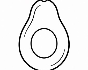Avocado Outline - DXF SVG PNG dwg