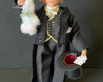 VICTORIAN MAGICIAN Twelfth scale artisan miniature character doll for your dollhouse or diorama