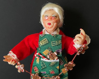 MRS CLAUS Artisan twelve scale miniature character doll for your dollhouse or diorama OOAK
