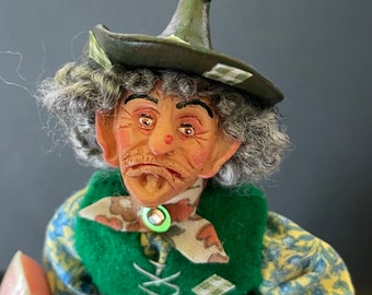 PRUDEY PUMPKIN Artisan twelve scale miniature character doll for your dollhouse or diorama OOAK
