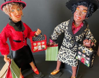 SHOP TILL DROP Twelfth scale miniature character doll for your dollhouse or room box