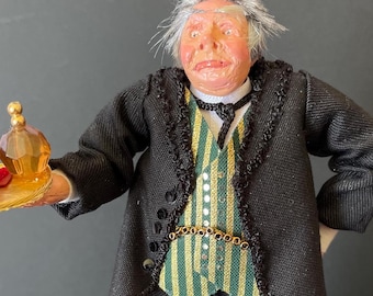 THE BUTLER Twelfth scale artisan miniature character doll for your dollhouse or diorama
