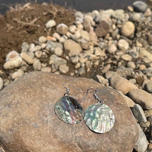 Large Abalone Shell Earrings
