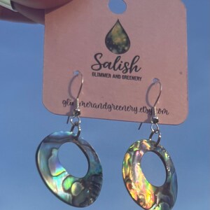 Round Abalone Shell Earrings