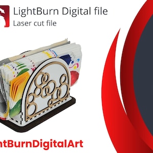 Holzserviettenhalter LightBurn digitale Datei
