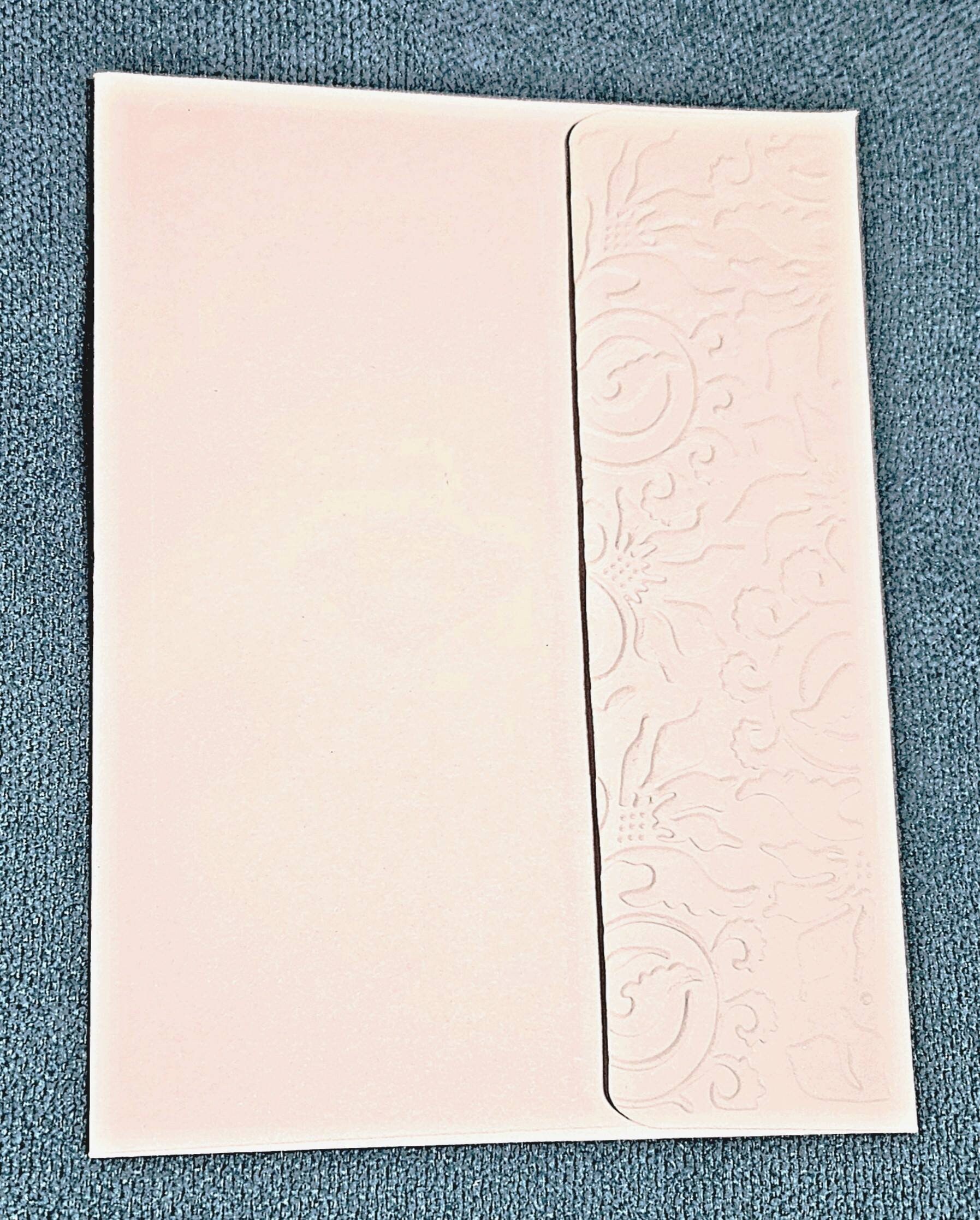 Embossed Gilded Cards With Vellum Insert - Etsy