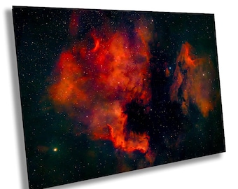 North America Nebula and Pelican Nebula astrophotography Canvas Metal Acrylic print wall art poster