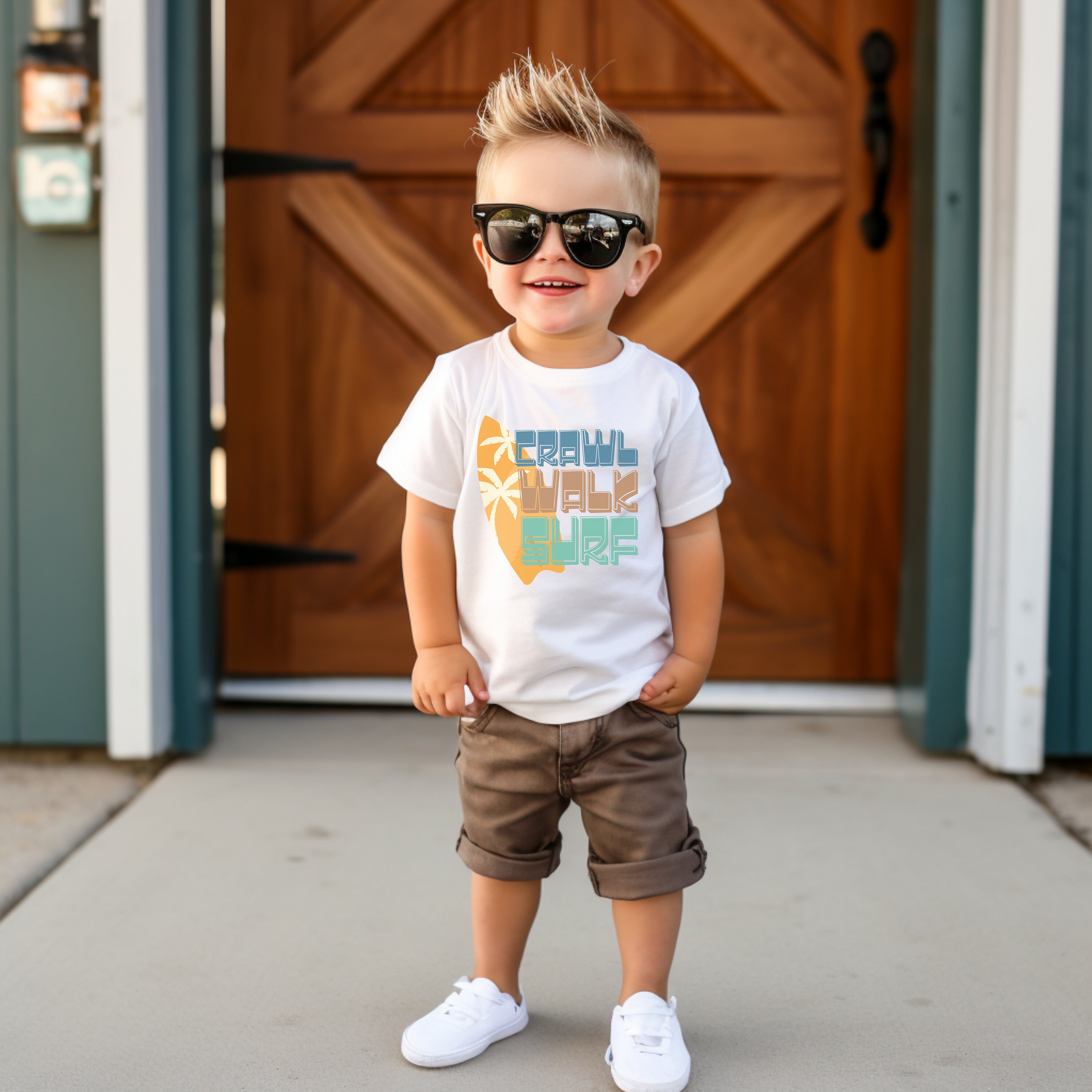 Crawl Walk Surf Shirt | Sizes 3-6m, 6-12m, 12-18m, 18-24m