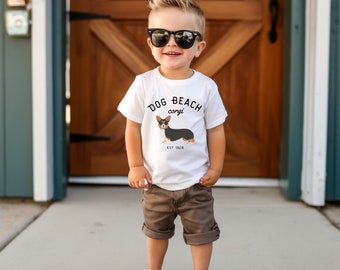 Corgi Dog Beach Shirt | Sizes 3-6m, 6-12m, 12-18m, 18-24m