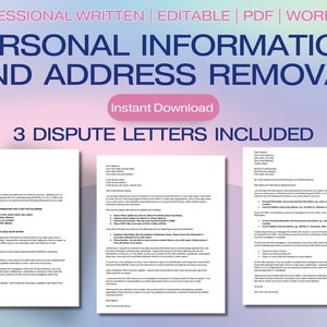 Personal Information and Address Removal