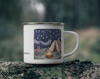 Personalised Adventure Enamel Mug for Outdoor Explorers & Travel Dreamers gift for Nature Lovers and camper van Picnic