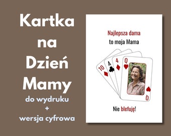 Kartka na Dzień Mamy | Humorystyczna | Edytowalny szablon