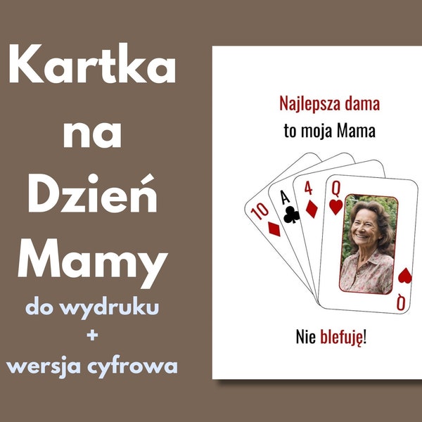 Kartka na Dzień Mamy | Humorystyczna | Edytowalny szablon