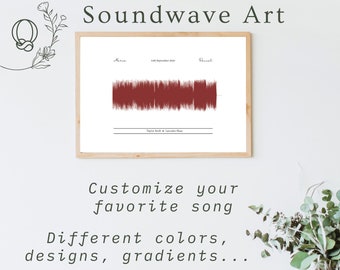 Custom Soundwave Art | Favorite Song | Special moment | Perfect Gift | Tailored design | Personalized & Unique | Visual Art