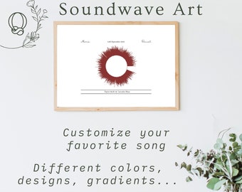 Circular Custom Soundwave Art | Favorite Song | Special moment | Perfect Gift | Tailored design | Personalized & Unique | Visual Art