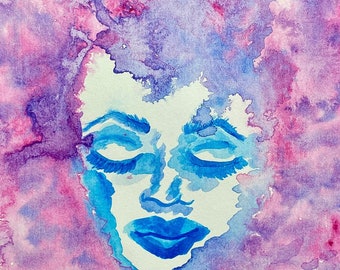 Head in the clouds - Original Aquarell