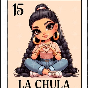 Carte Loteria en espagnol, Design par sublimation, Design numérique par sublimation, Téléchargement instantané, Design espagnol, La Chula, Carte Loteria La Chula