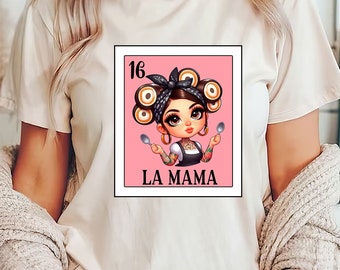 La Mama Loteria Card: Spanish Sublimation Design (digital Download