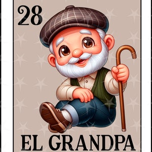 Loteriakaart en espanol, sublimatieontwerp, digitaal sublimatieontwerp, direct downloaden, Spaans ontwerp, El Abuelito, Spaanse loteriakaart