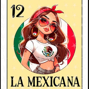 Carte Loteria en espagnol, Design par sublimation, Design numérique par sublimation, Téléchargement instantané, Design espagnol, La Mexicana, Loteria La mexicana