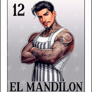 Cartão de loteria em espanhol, Design de sublimação, Design digital El Mandilon, Download instantâneo, Design espanhol, El Mandilon, Cartão El Mandilon