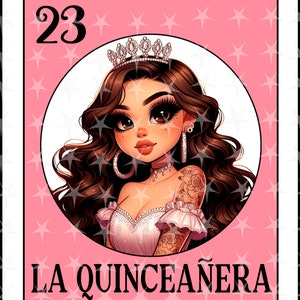Carte Loteria en espagnol, Design par sublimation, Design numérique par sublimation, Téléchargement instantané, Design espagnol, La Quinceanera, Carte Loteria