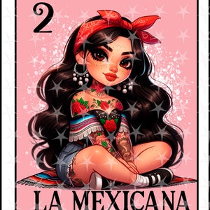 Carte Loteria en espagnol, Design par sublimation, Design numérique par sublimation, Téléchargement instantané, Design espagnol, La Mexicana, Loteria La mexicana