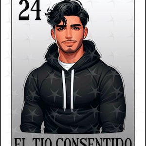 Karta loterii en espanol, projekt sublimacji, karta El Tio Consentido Loteria, Instant Download, projekt hiszpański, EL TIO CONSENTIDO, karta El tio