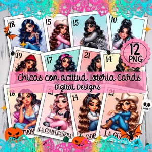Mujerones Lotería Card Set: Latinas with Attitude (Digital Download, Printable PNGs)