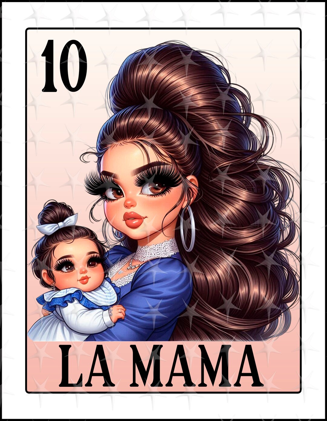 Loteria Card En Espanol, La Mama Digital Design, Instant Download ...
