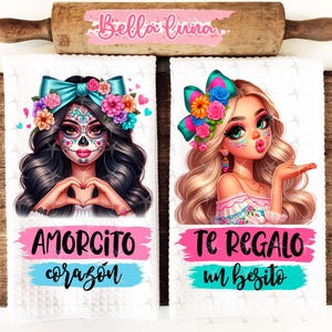 Catrina Spanish Kitchen Towel Design: Digital Print (Digital Download)