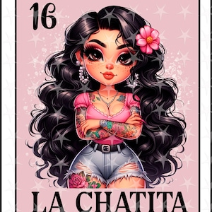Carta Loteria en espanol, Design a sublimazione, Design digitale a sublimazione, Download istantaneo, Design spagnolo, La Chatita, Carta Loteria PNG