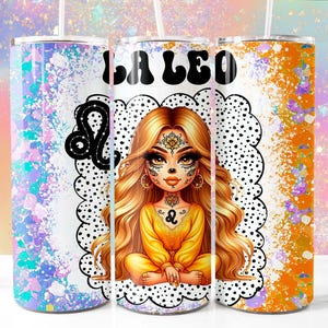 La Leo 20oz Digital Wrap, Spanish Digital Design, 20oz Sublimation Design, Instant Download, Spanish horoscopo wrap design, La Leo 20oz wrap