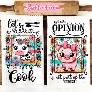Cute animal Kitchen towel sublimation design, Kitchen Decor Digital print, Digital Download, Welcome to my kitchen, Towel kitchen png design